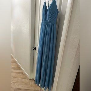 STEEL Blue Azazie Dress